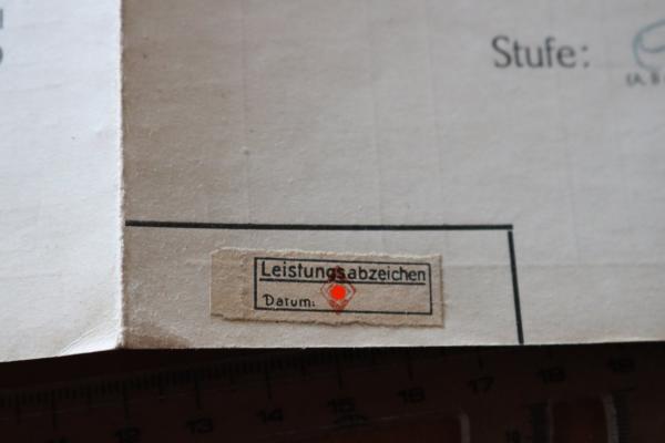 Leistungsbogen und Leistungskarte für Erwerb des K-Scheins der Hitler-Jugend  Mainz 1940